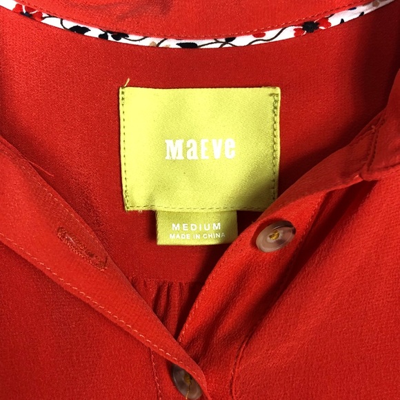 Anthropologie | Sleeveless Rust 100% Silk Blouse - Picture 5 of 5